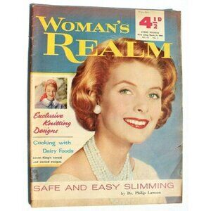 Vtg Woman's Realm March 19, 1960 Magazine - Safe & Easy Slimming / Dairy Foods